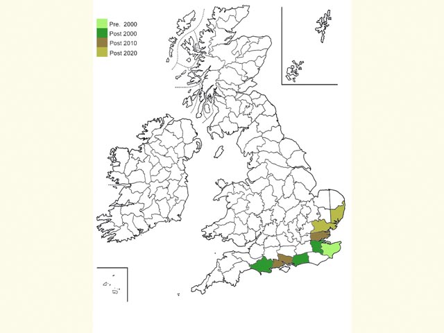  Distribution map Copyright Martin Evans 