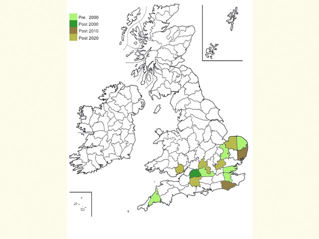  Distribution map Copyright Martin Evans 