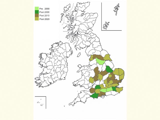  Distribution map Copyright Martin Evans 