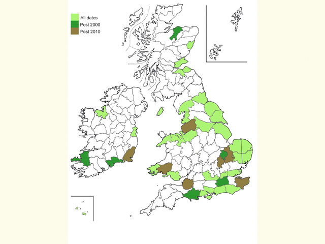  Distribution map Copyright Martin Evans 