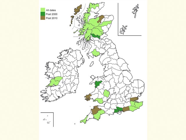  Distribution map Copyright Martin Evans 