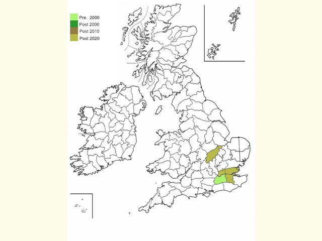  Distribution map Copyright Martin Evans 