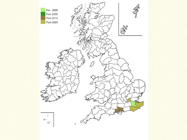  Distribution map Copyright Martin Evans 