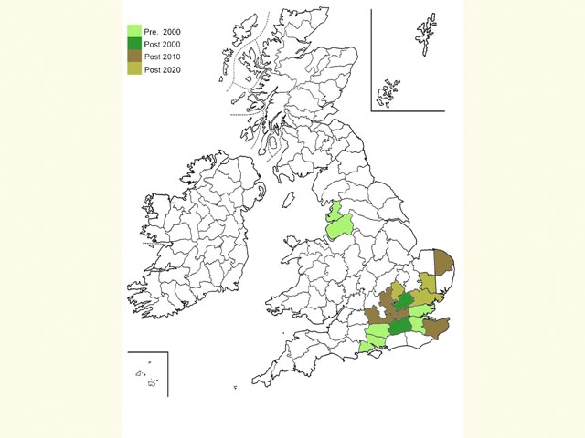  Distribution map Copyright Martin Evans 