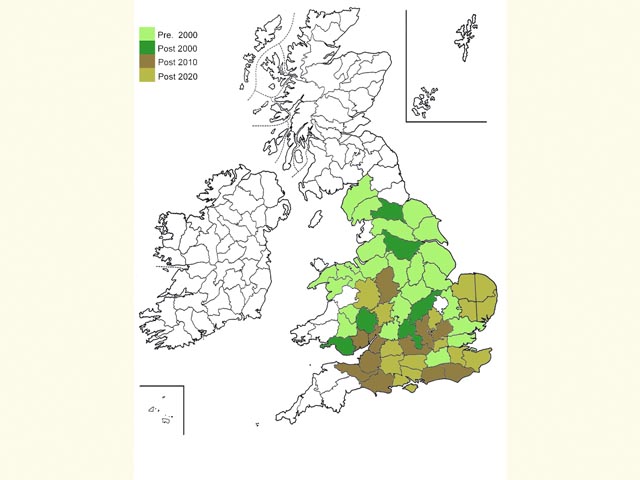  Distribution map Copyright Martin Evans 