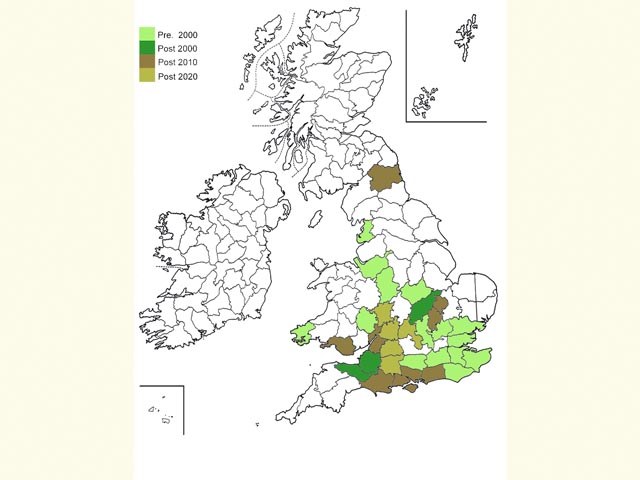  Distribution map Copyright Martin Evans 