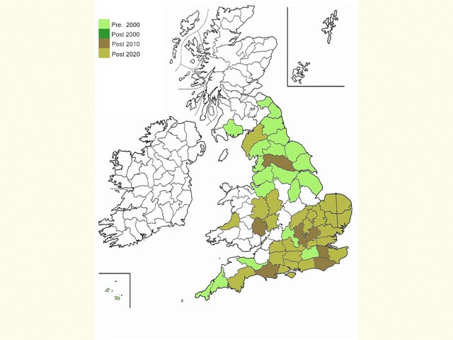  Distribution map Copyright Martin Evans 