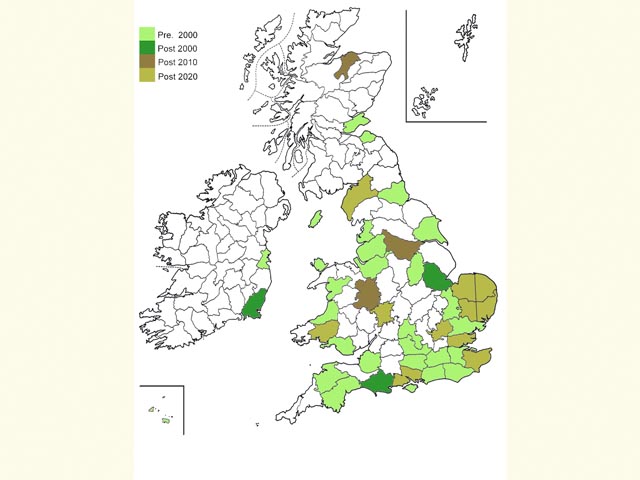  Distribution map Copyright Martin Evans 
