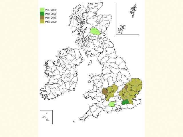  Distribution map Copyright Martin Evans 