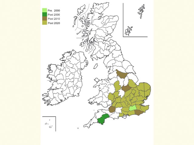  Distribution map Copyright Martin Evans 
