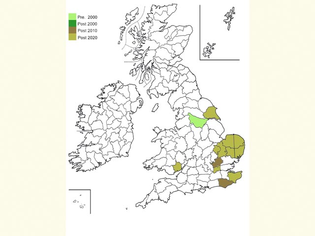  Distribution map Copyright Martin Evans 