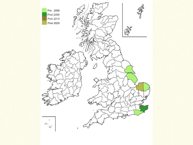  Distribution map Copyright Martin Evans 
