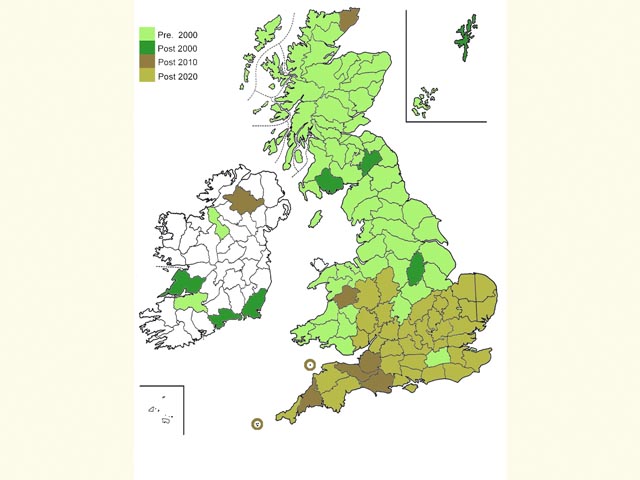  Distribution map Copyright Martin Evans 