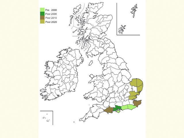  Distribution map Copyright Martin Evans 
