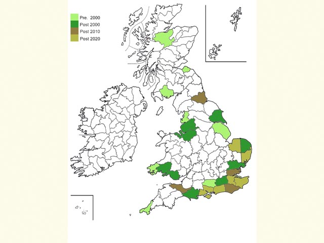  Distribution map Copyright Martin Evans 