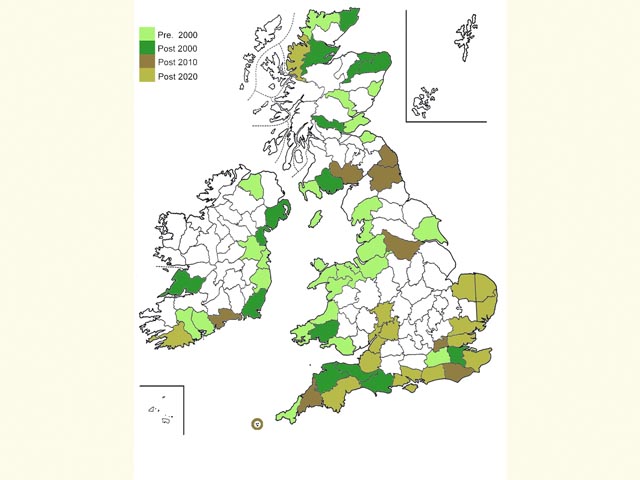  Distribution map Copyright Martin Evans 