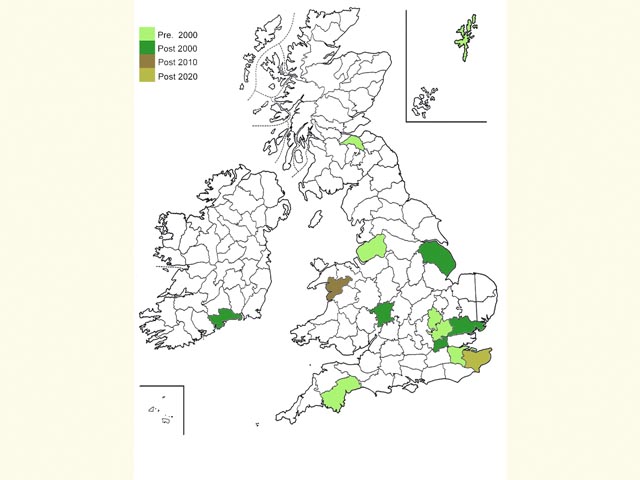  Distribution map Copyright Martin Evans 