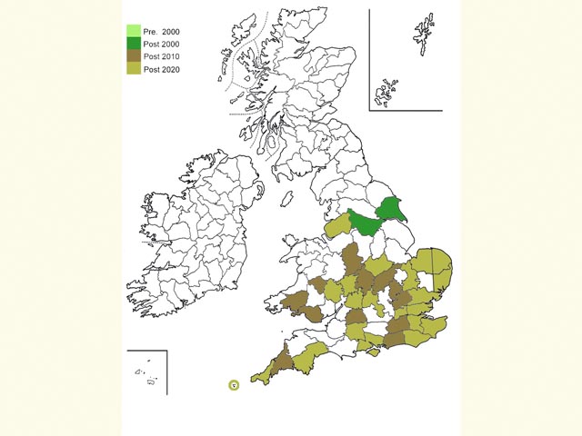  Distribution map Copyright Martin Evans 
