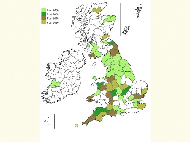 Distribution map Copyright Martin Evans 