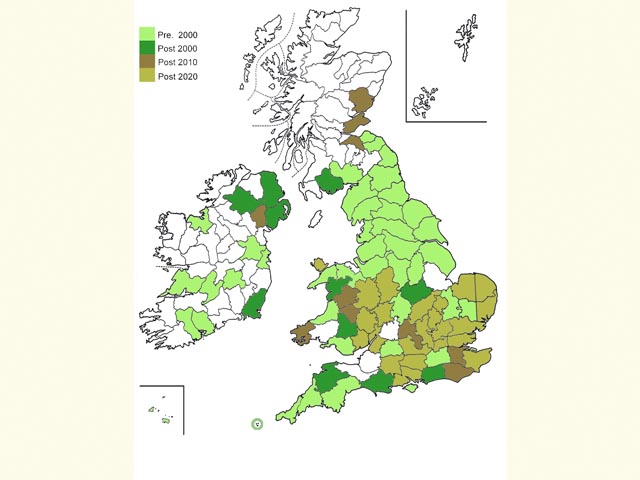  Distribution map Copyright Martin Evans 