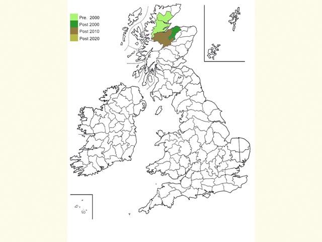  Distribution map Copyright Martin Evans 