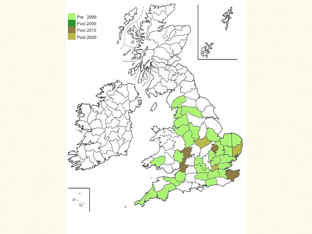  Distribution map Copyright Martin Evans 