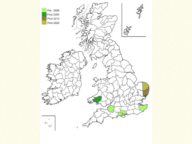  Distribution map Copyright Martin Evans 