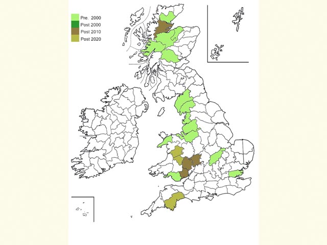  Distribution map Copyright Martin Evans 