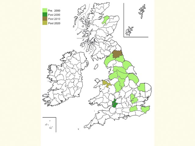  Distribution map Copyright Martin Evans 