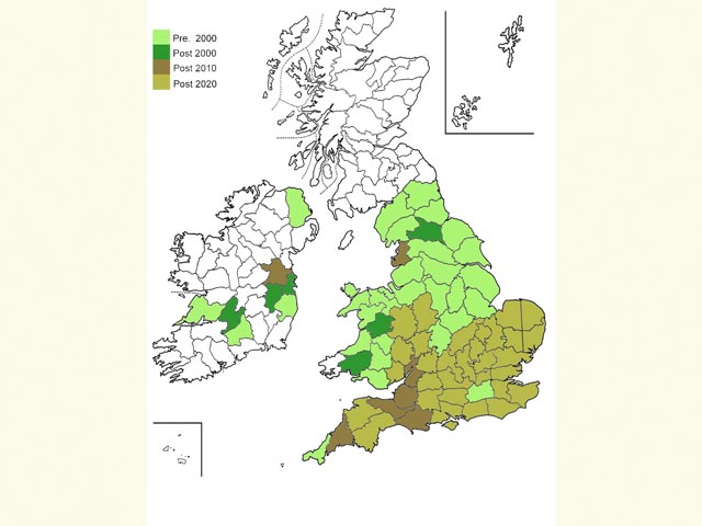  Distribution map Copyright Martin Evans 