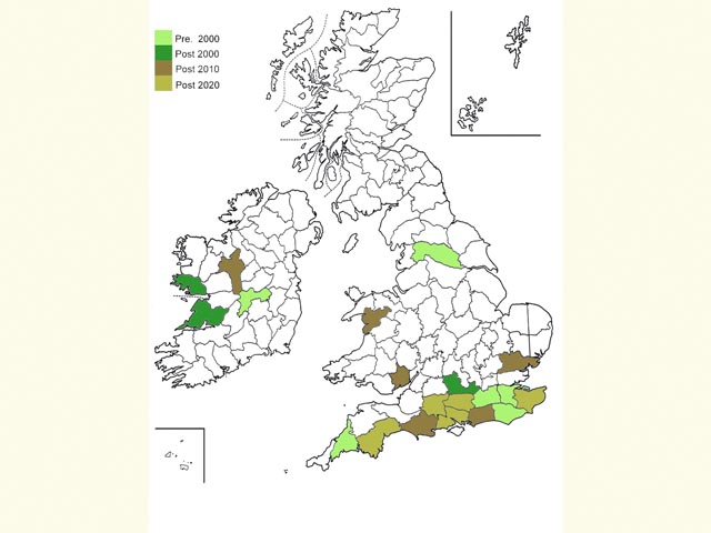 Distribution map Copyright Martin Evans 