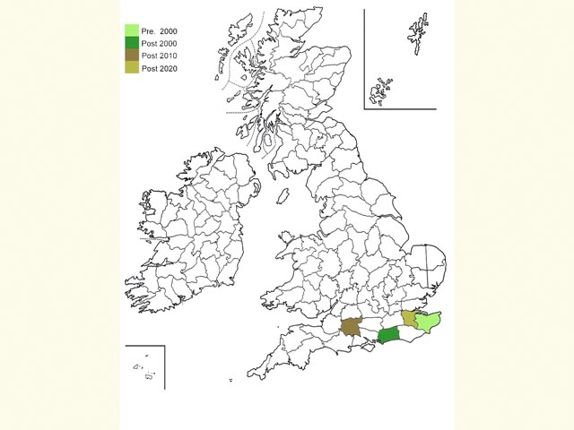  Distribution map Copyright Martin Evans 