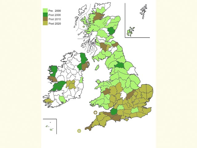  Distribution map Copyright Martin Evans 
