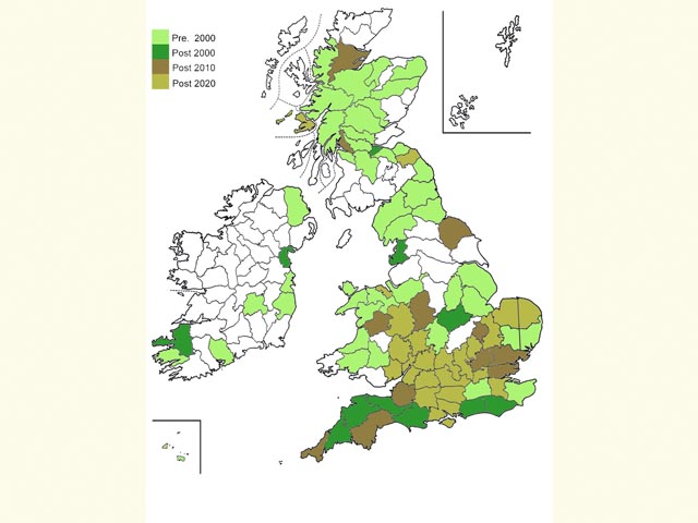  Distribution map Copyright Martin Evans 
