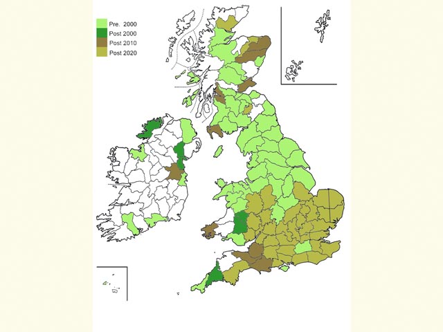  Distribution map Copyright Martin Evans 