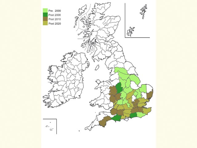  Distribution map Copyright Martin Evans 