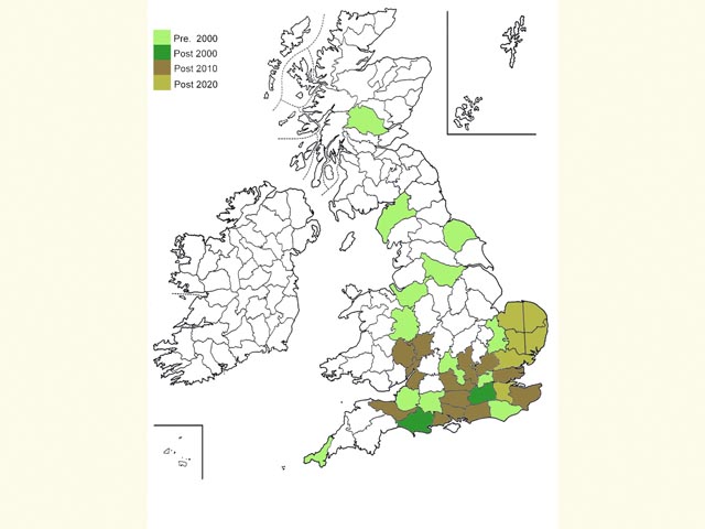  Distribution map Copyright Martin Evans 