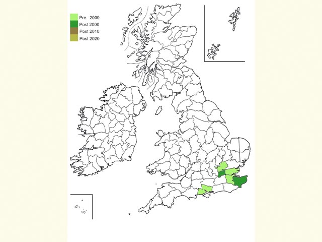  Distribution map Copyright Martin Evans 
