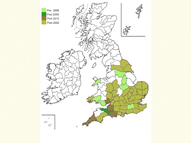  Distribution map Copyright Martin Evans 