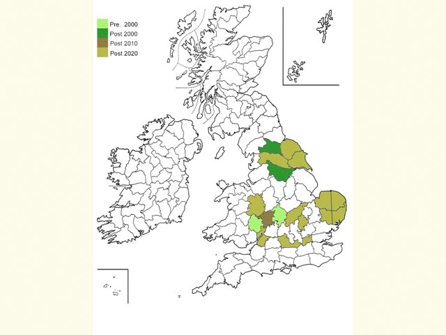  Distribution map Copyright Martin Evans 