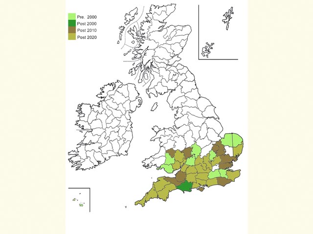  Distribution map Copyright Martin Evans 
