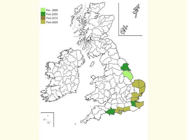  Distribution map Copyright Martin Evans 