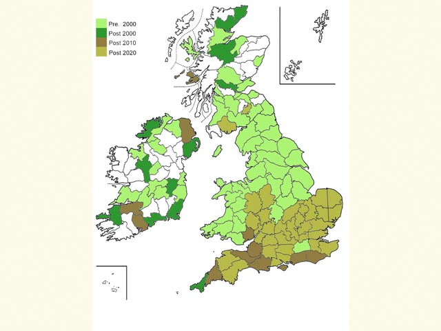  Distribution map Copyright Martin Evans 