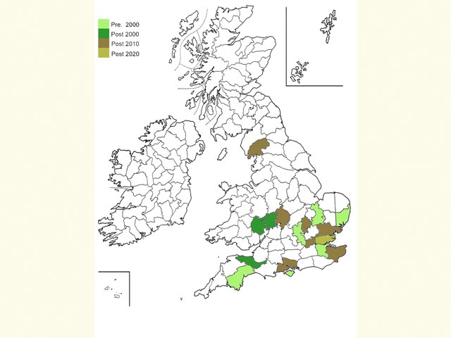  Distribution map Copyright Martin Evans 