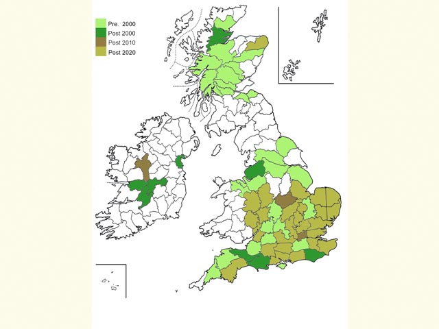  Distribution map Copyright Martin Evans 