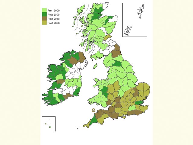  Distribution map Copyright Martin Evans 