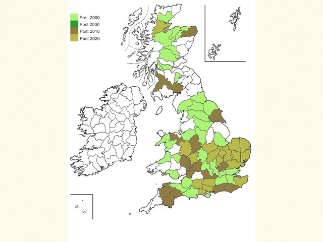  Distribution map Copyright Martin Evans 