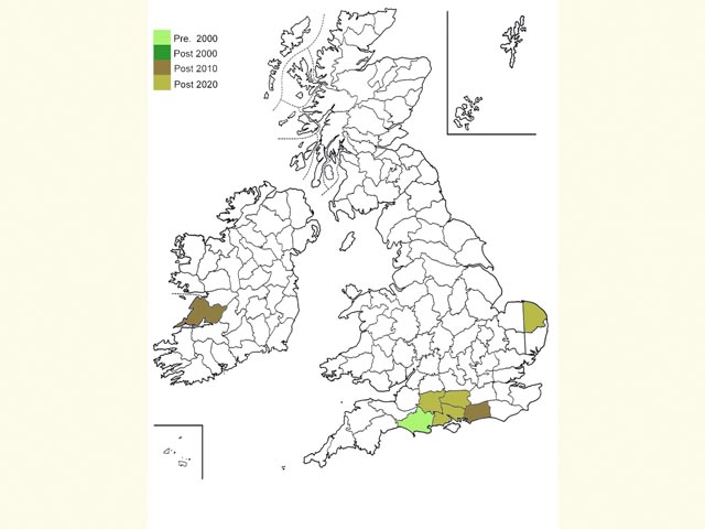  Distribution map Copyright Martin Evans 