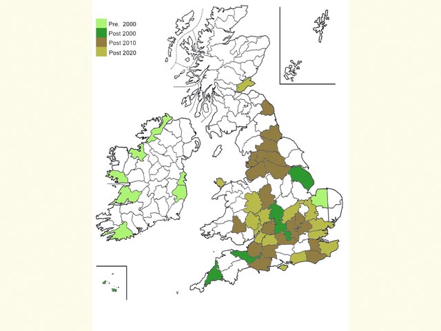  Distribution map Copyright Martin Evans 