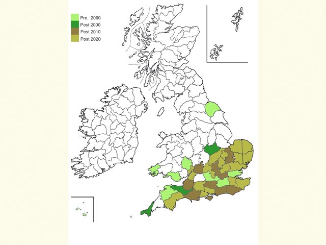  Distribution map Copyright Martin Evans 